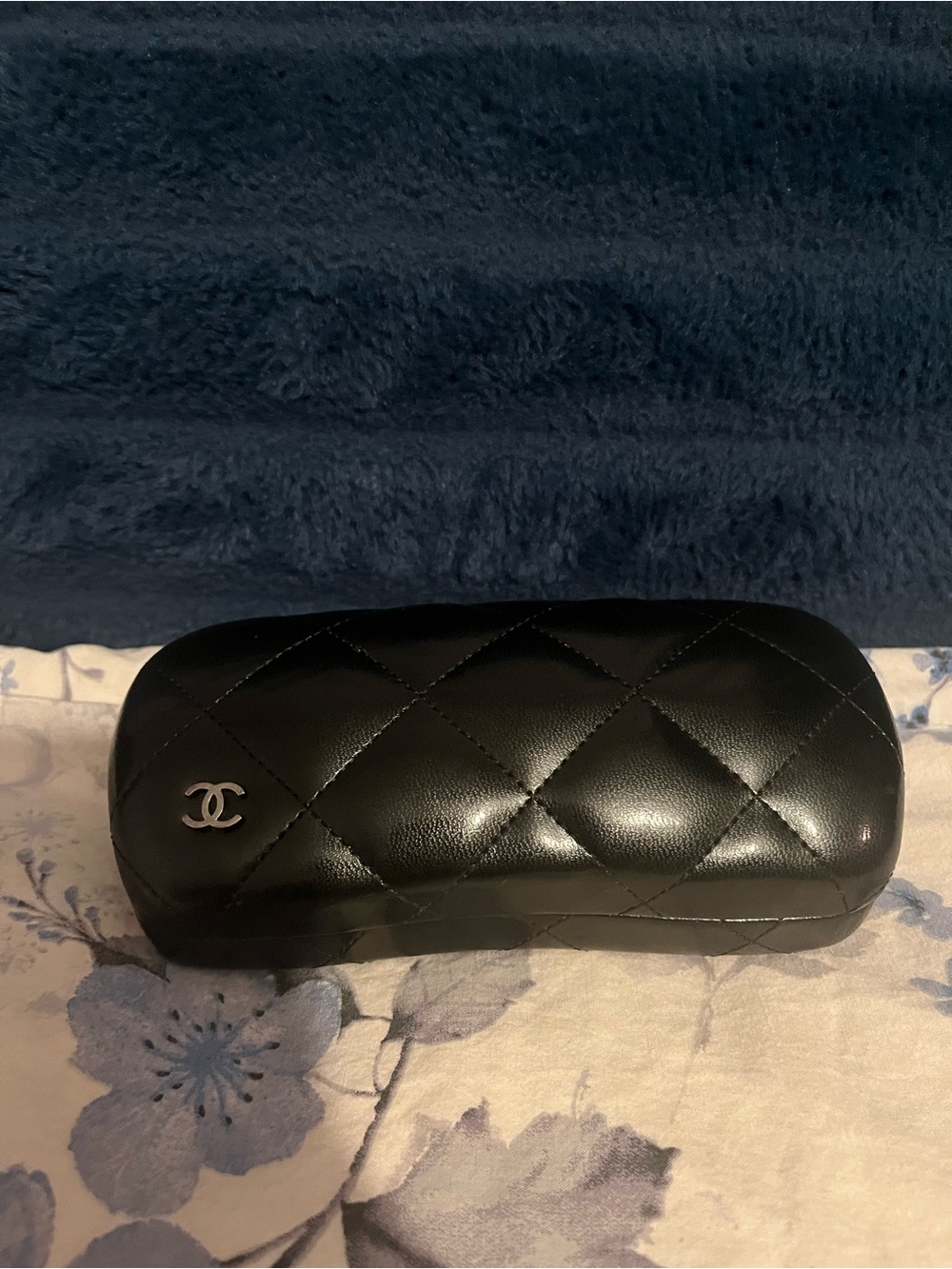 RARE-CHANEL Quilted Leather Sunglasses Case